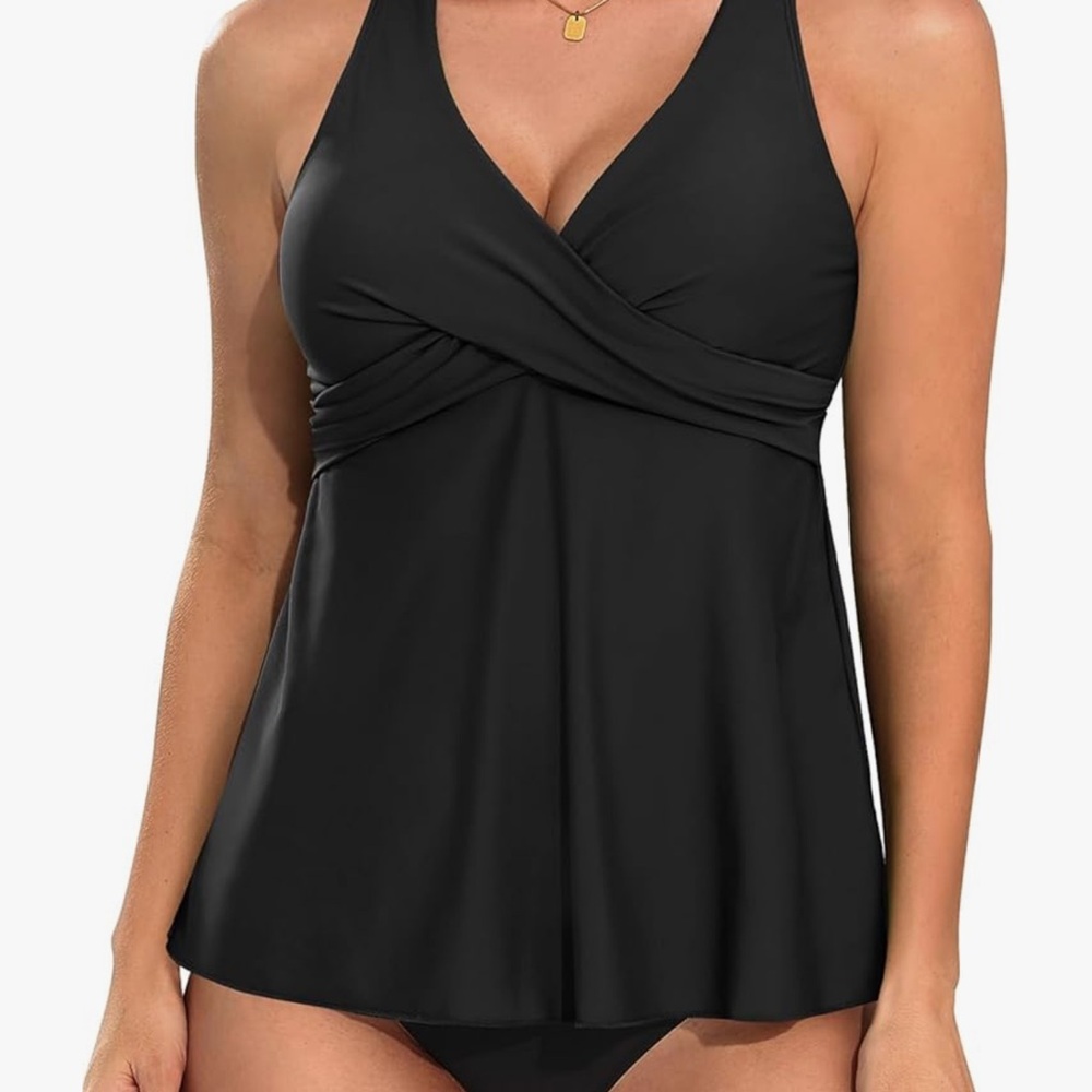Sophisticated Black Halter One-Piece Swimsuit
